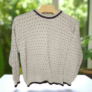 VINTAGE Men's St Johns Bay Sweater Pullover Chunky textured Grandpa Crewneck 90s